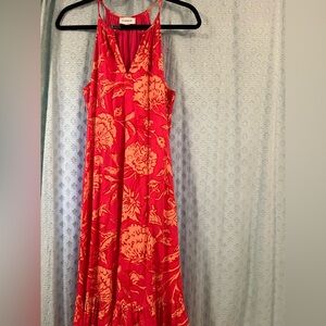 Evereve floral cotton halter dress